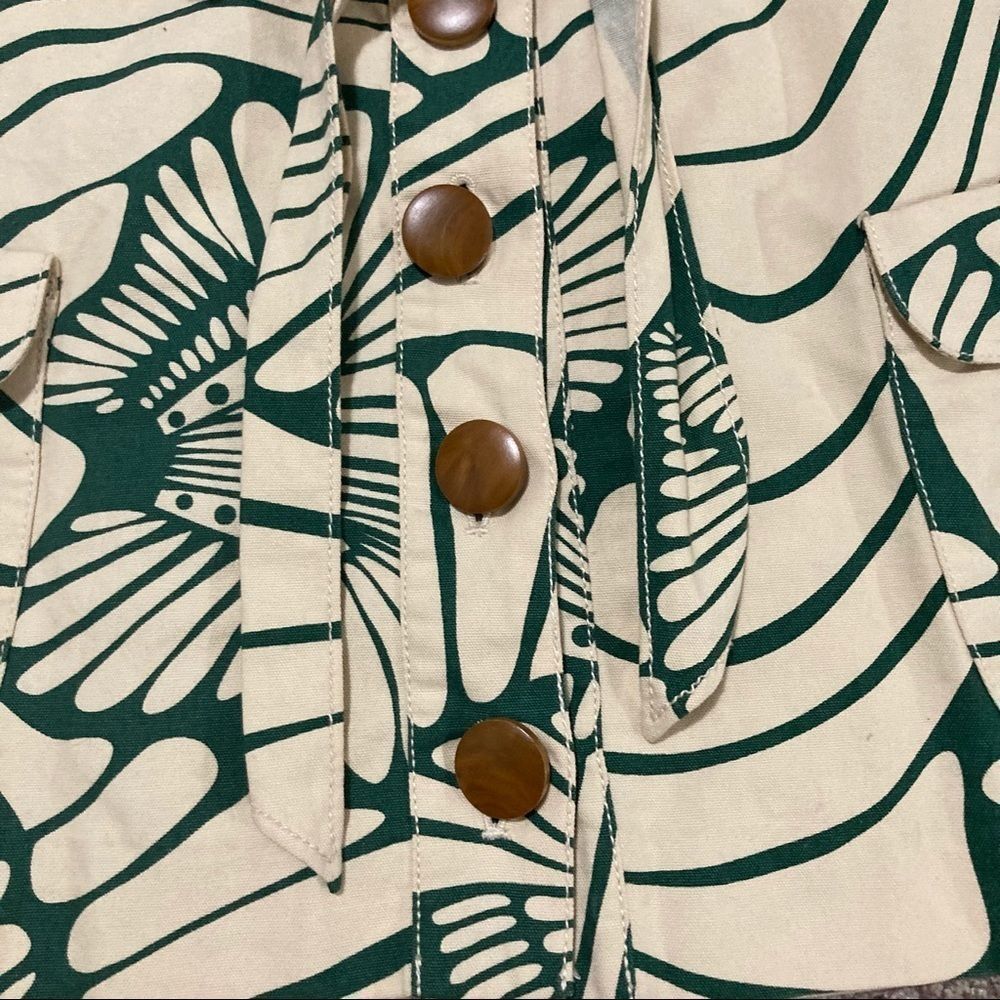 J.Crew Printed Canvas Button Tie Front Skirt - image 4